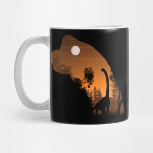 Brachiosaur Sunset Silhouette Mug